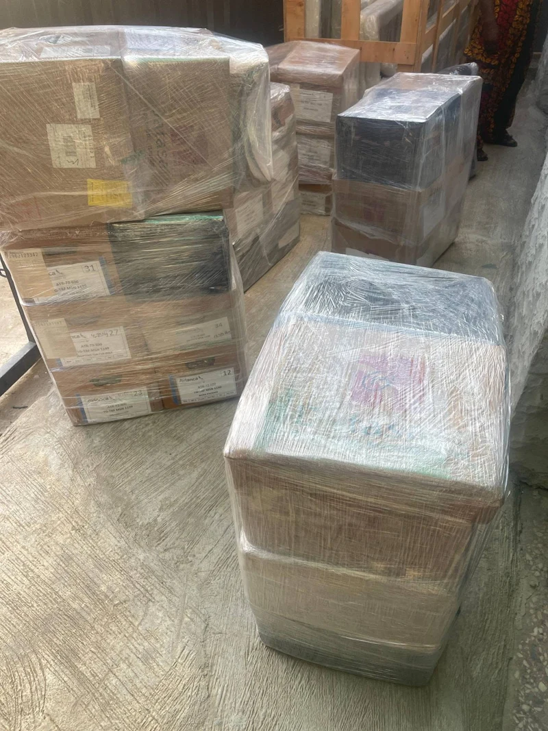 Cargo parcels secured and ready for dispatch
